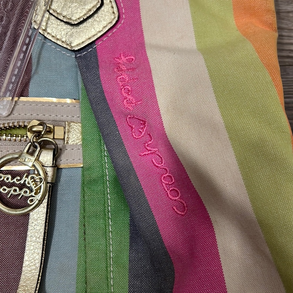 Vintage Coach Poppy Heritage Legacy Stripe Tote/Satchel Bag - Picture 4 of 16